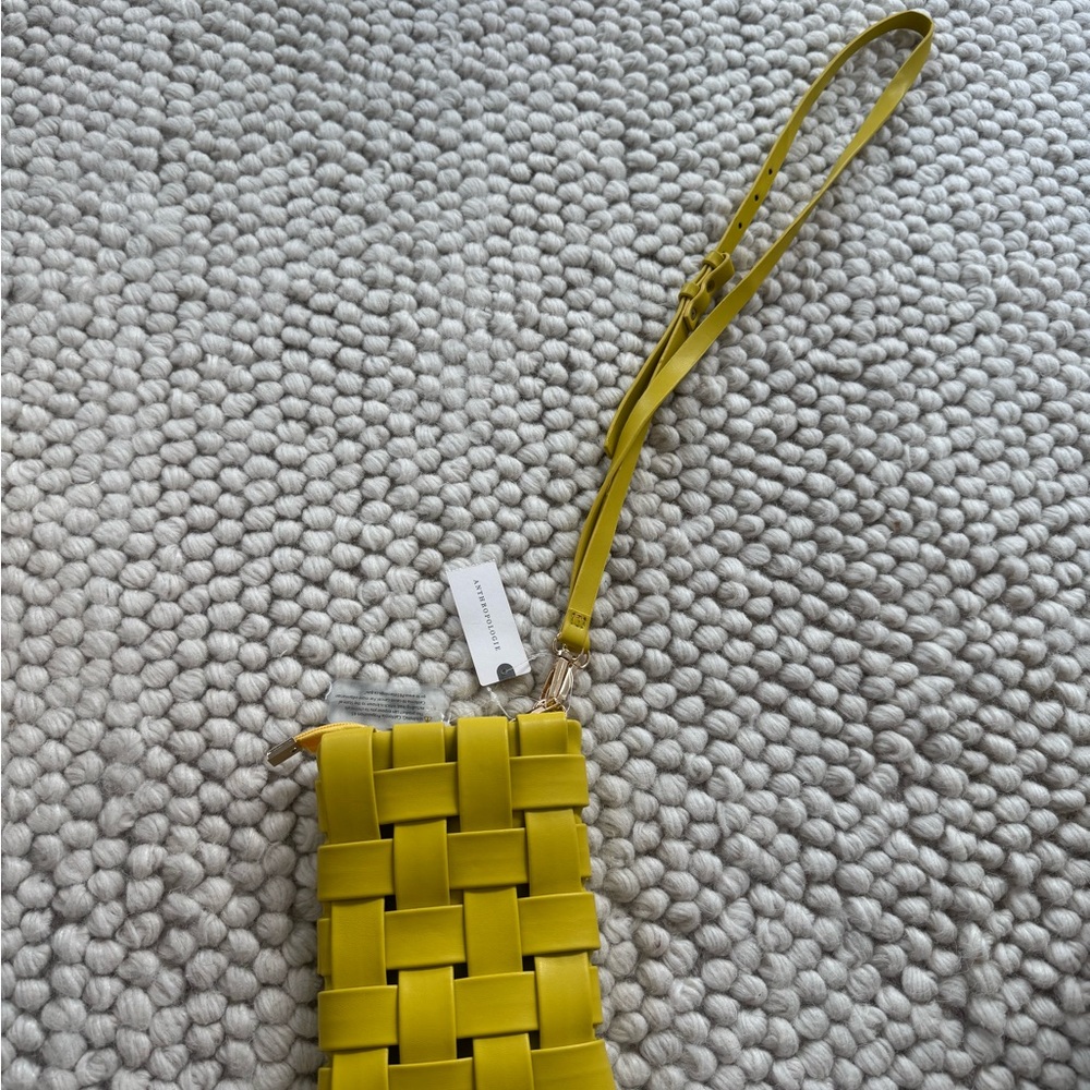 Anthropologie Yellow Woven Crossbody Bag - Picture 10 of 10